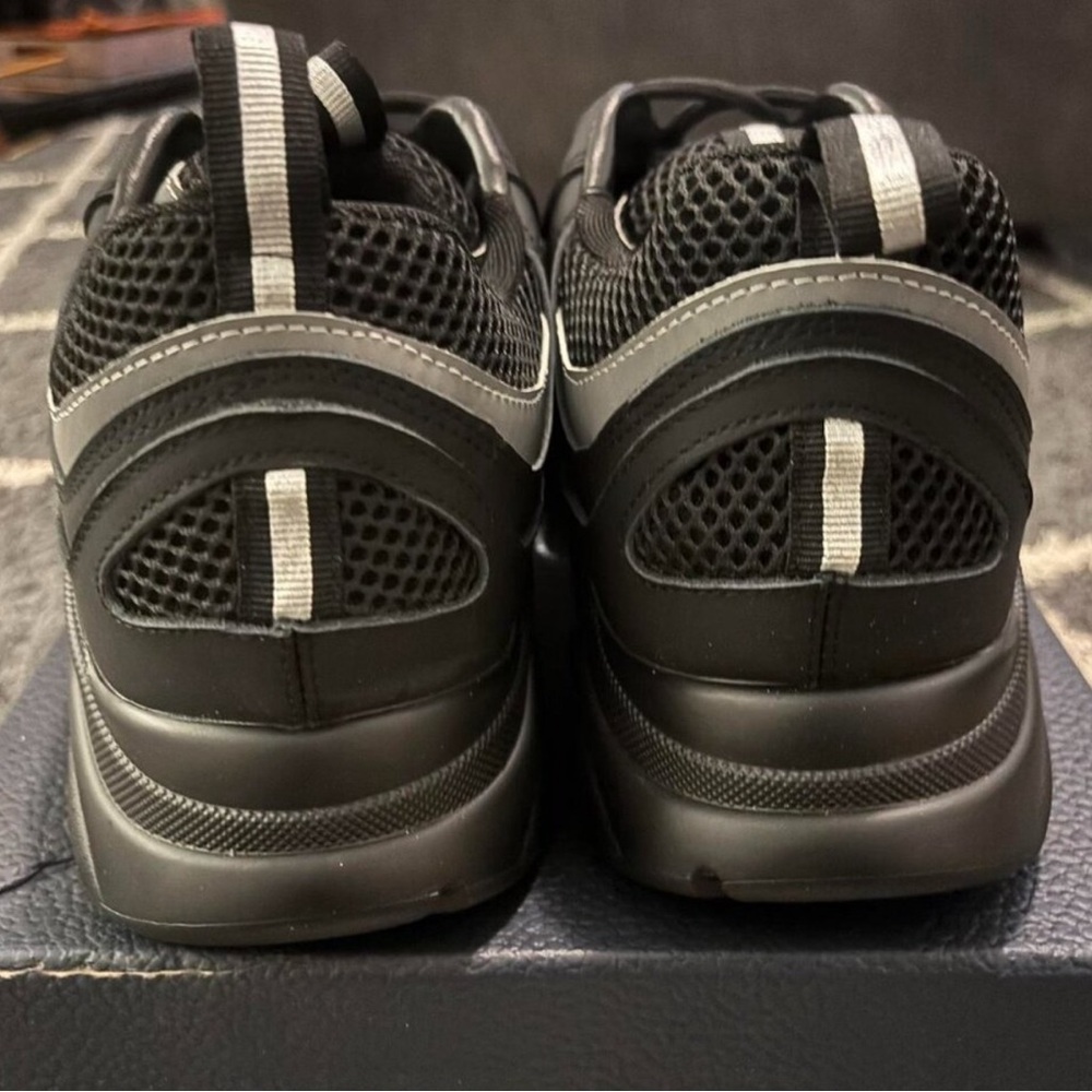 Black and White Men's Sneakers - Picture 4 of 5